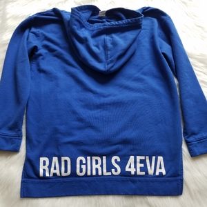 XL 14-16 Girls Blue Hoodie RAD GIRLS 4EVA